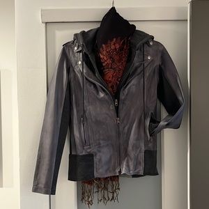 JKT NYC  Hannah Patina Leather Bomber Mint!